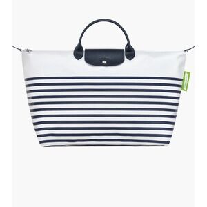 Longchamp Le Pliage Marinière 18 Recycled Nylon Canvas Travel Bag